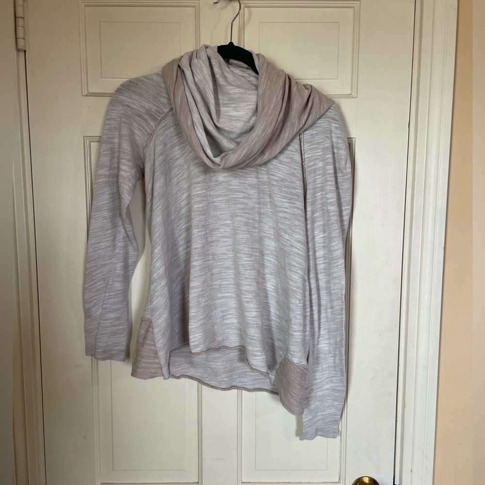 Free People Beach One Body Cocoon Cowl Neck Oversized Sweater/Top  One Size Tan